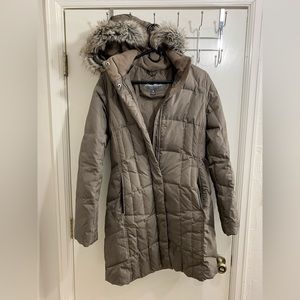 Eddie wBauer, Winter Jacket, Womens Knee Length Small with Faux Fur Lined Hood